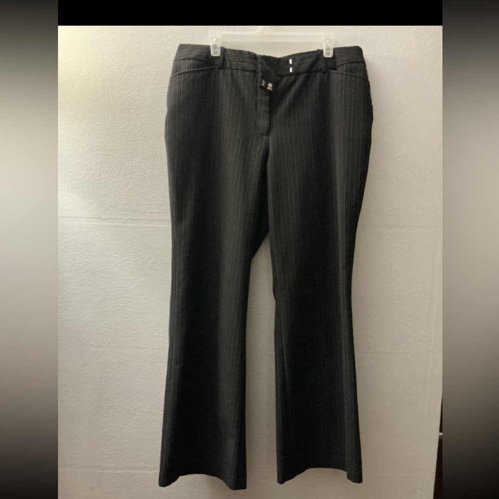 Classic Black Pinstripe Women's Dress Pants Size 16 George
